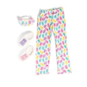HAPPY THREADS Purple Girls 3pc Gummy Bear Print Sleepover Kit